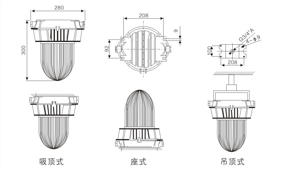 nfc9180泛光灯安装方式